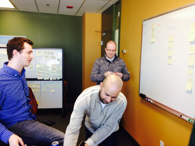 Team brainstorming session
